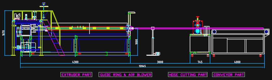 PE Foam Tube Extrusion Line